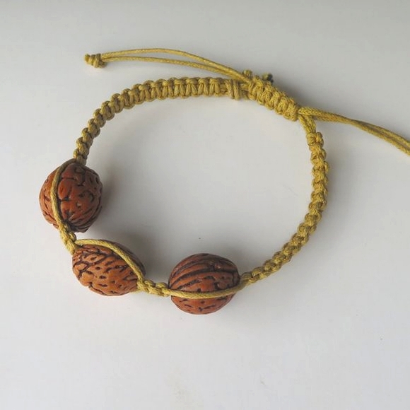 Boho Seed Bead Woven Raffia Bracelet - Picture 5 of 7
